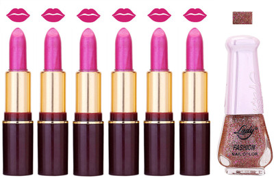 

Lady Fashion Multi Make Up Combo Lips & Nails 2202101818(Set of 7)