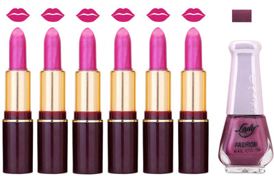

Lady Fashion Multi Make Up Combo Lips & Nails 2202101837(Set of 7)