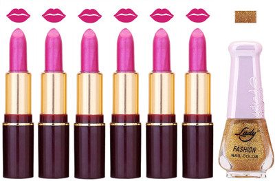 

Lady Fashion Multi Make Up Combo Lips & Nails 2202101855(Set of 7)