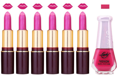 

Lady Fashion Multi Make Up Combo Lips & Nails 2202101844(Set of 7)