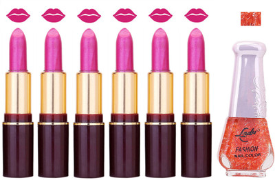 

Lady Fashion Multi Make Up Combo Lips & Nails 2202101811(Set of 7)