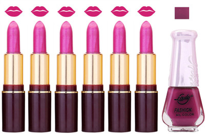 

Lady Fashion Multi Make Up Combo Lips & Nails 2202101846(Set of 7)