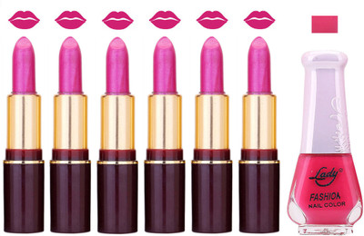 

Lady Fashion Multi Make Up Combo Lips & Nails 2202101835(Set of 7)