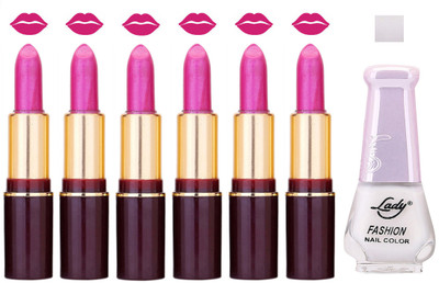 

Lady Fashion Multi Make Up Combo Lips & Nails 2202101863(Set of 7)