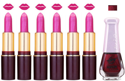 Lady Fashion Multi Make Up Combo Lips & Nails 2202101849(Set of 7)