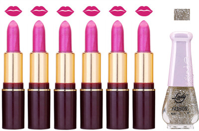 

Lady Fashion Multi Make Up Combo Lips & Nails 2202101820(Set of 7)