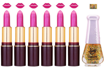 

Lady Fashion Multi Make Up Combo Lips & Nails 2202101804(Set of 7)