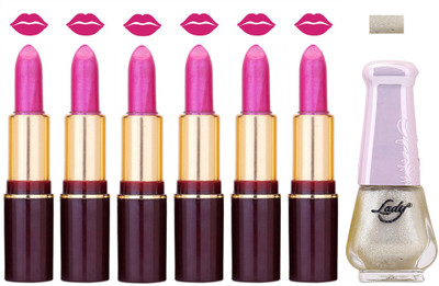 

Lady Fashion Multi Make Up Combo Lips & Nails 2202101854(Set of 7)