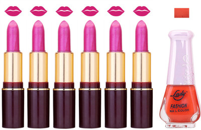 

Lady Fashion Multi Make Up Combo Lips & Nails 2202101826(Set of 7)