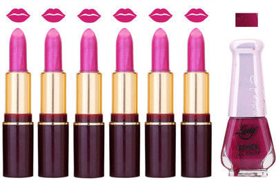 

Lady Fashion Multi Make Up Combo Lips & Nails 2202101845(Set of 7)