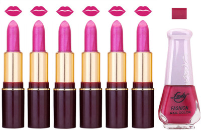 

Lady Fashion Multi Make Up Combo Lips & Nails 2202101831(Set of 7)