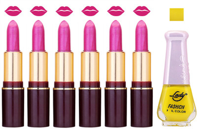 

Lady Fashion Multi Make Up Combo Lips & Nails 2202101827(Set of 7)