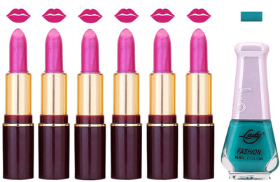 

Lady Fashion Multi Make Up Combo Lips & Nails 2202101857(Set of 7)