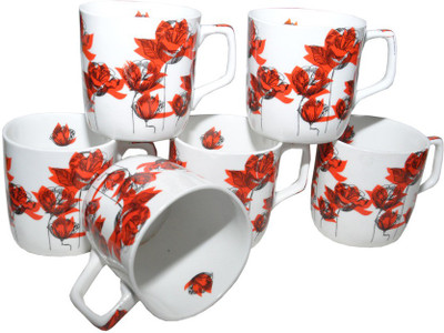 

Amazecart Bone China Tea & Coffee Cups Set of 6 Pieces (150 ml) Bone China(Multicolor, Pack of 6)