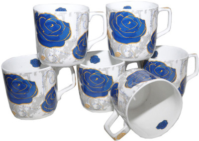 

Amazecart Bone China Tea & Coffee Cups Set of 6 Pieces (150 ml),Multi-Color+ Silver Antique Design Table Coasters Set-6 Pcs Bone China(Multicolor, Pack of 13)