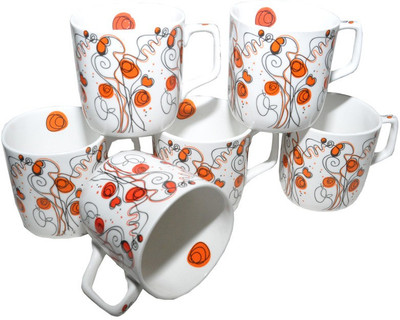 

Amazecart Bone China Tea & Coffee Cups Set of 6 Pieces (150 ml) Bone China(Multicolor, Pack of 6)