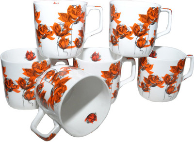 

Amazecart Bone China Tea & Coffee Cups Set of 6 Pieces (150 ml) Bone China(Multicolor, Pack of 6)
