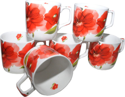

Amazecart Bone China Tea & Coffee Cups Set of 6 Pieces (150 ml),Multi-Color+ Copper Antique Design Table Coasters Set-6 Pcs Bone China(Multicolor, Pack of 13)