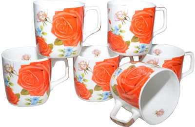 

Amazecart Bone China Tea & Coffee Cups Set of 6 Pieces (150 ml) Bone China(Multicolor, Pack of 6)