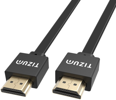 

TIZUM FLAT 1.4 Version High-Speed Gold Plated Connectors, Supports Ethernet 3D, 1080P 4K (10 Feet/ 3 Meters) HDMI Cable(Compatible with Mobile, Laptop, Tablet, Mp3, Gaming Device, Multicolor)