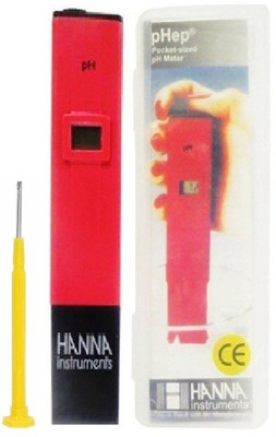 

BalRama PH Meter HANNA Portable Pocket Handheld Pen Type Hydroponic Water Quality Testing Tool Digital PH Tester to Measure Water Acidity / Alkalinity Thermometer(Red)