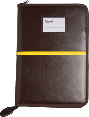 

Nishtha Creations Faux Leather File Folder(Set Of 1, Black)