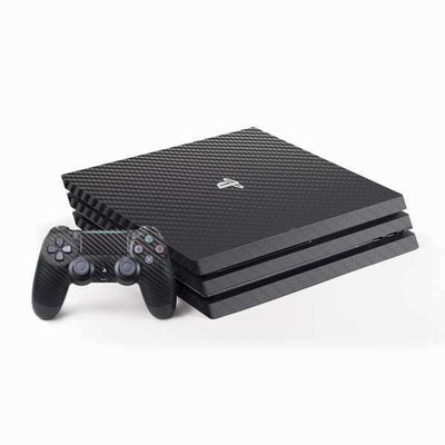 

TCOS Tech Carbon Fiber Skin Sticker Cover For PS4 Pro Gaming Accessory Kit(Black, For PS4)