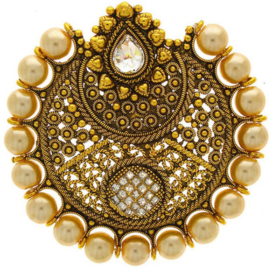 

Anuradha Art Traditional Look Hair Pin(White, Gold)