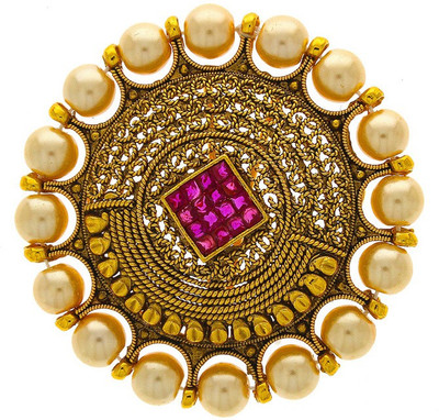 

Anuradha Art Traditional Look Hair Pin(Pink, Gold)