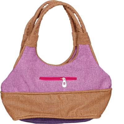 3ng Hand-held Bag(Purple, Tan)