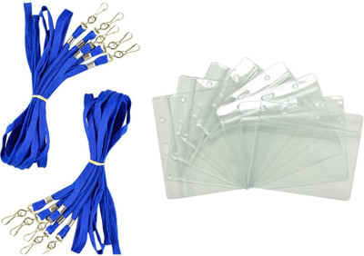 

FINDSTUFF Cotton, Plastic Lanyard, ID Badge Holder(Pack of 10)