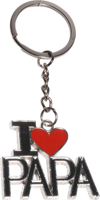 

NCC NCC202 I Love Papa Red Colour Heart keychain Key Chain
