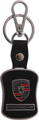 

Oyedeal PorscheLeatherMetal Locking Key Chain(Black)