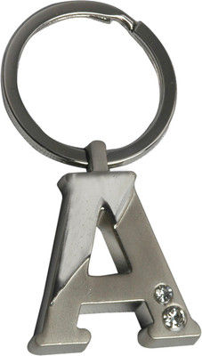 Oyedeal Alphabet Letter A Shape Key Chain(Silver)