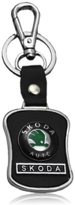 

Zeroza Skoda Leather Metal SA02 Locking Key Chain(Black)