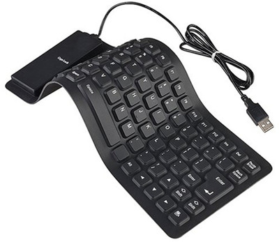 

NewveZ Silicon Flexible 85 Keys Black Wired USB Multi-device Keyboard(Black)