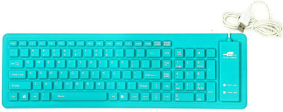 

NewveZ USB 2.0 Silicon Flexible Green Wired USB Multi-device Keyboard(Green)