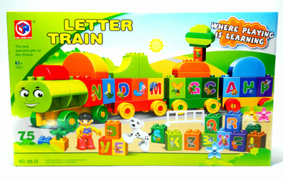 

HALO NATION Letter Train With Block Game Assembly(Multicolor)
