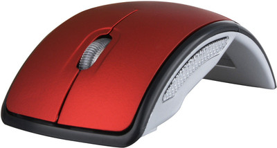 

Techdizi Stylish Foldable 2.4GHz WIRELESS Bluetooth ARC MOUSE FOR LAPTOP PC Wireless Optical Gaming Mouse(USB, Red)