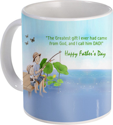 

SKY TRENDS Gift For Father Printed Ceramic Coffee Best Present For His Anniversary/Birhday ATP-015 Ceramic Mug(350 ml), Multicolor