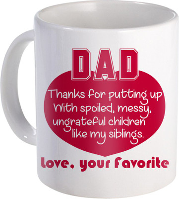 

SKY TRENDS Gift For Fathers Day In Coffee His Anniversary/Birthday Present JSD-069 Ceramic Mug(350 ml), Multicolor