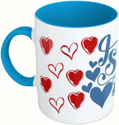 

MiiCreations Printed Two Tone Blue And White I Still Do Ceramic Mug(325 ml)