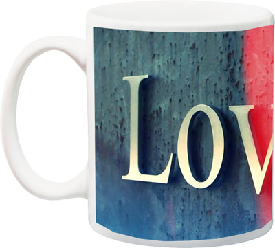 

ME&YOU Gift for Husband/Wife/Girlfriend/Boyfriend/Lover;"Love!,.Red HD printed Ceramic Mug(325 ml), Multicolor