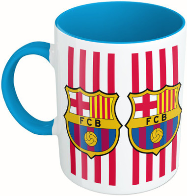 

MiiCreations Printed Two Tone Blue And White Barcelona Football Ceramic Mug(325 ml)