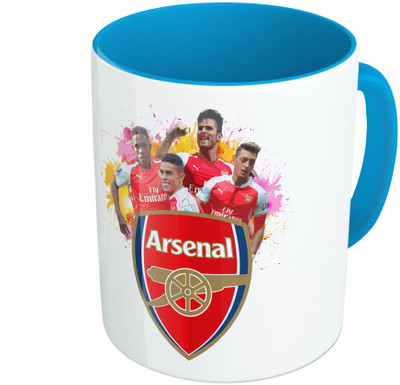 

MiiCreations Printed Two Tone Blue And White Arsenal Team Ceramic Mug(325 ml)