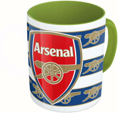 

MiiCreations Printed Two Tone Green And White Arsenal F.C. Ceramic Mug(325 ml)
