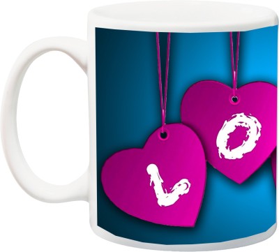 

ME&YOU Gift for Husband/Wife/Girlfriend/Boyfriend/Lover;" Love Beautiful Colorfull 3D printed Ceramic Mug(325 ml), Multicolor