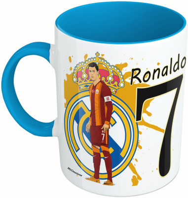 

MiiCreations Printed Two Tone Blue And White Ronaldo Football Club Ceramic Mug(325 ml)