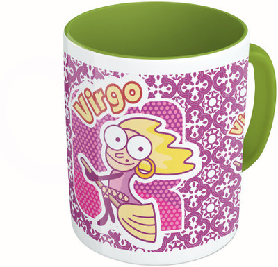 

MiiCreations Printed Two Tone Green And White Zodiac Sign Virgo Ceramic Mug(325 ml)