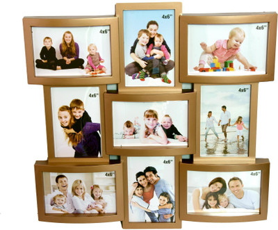 

Heritagecrafts Generic Photo Frame(Gold, 9 Photos)